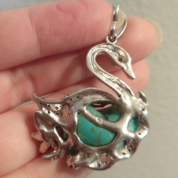 Wonderful genuine Arizona turquoise pendant - Picture 3 of 8